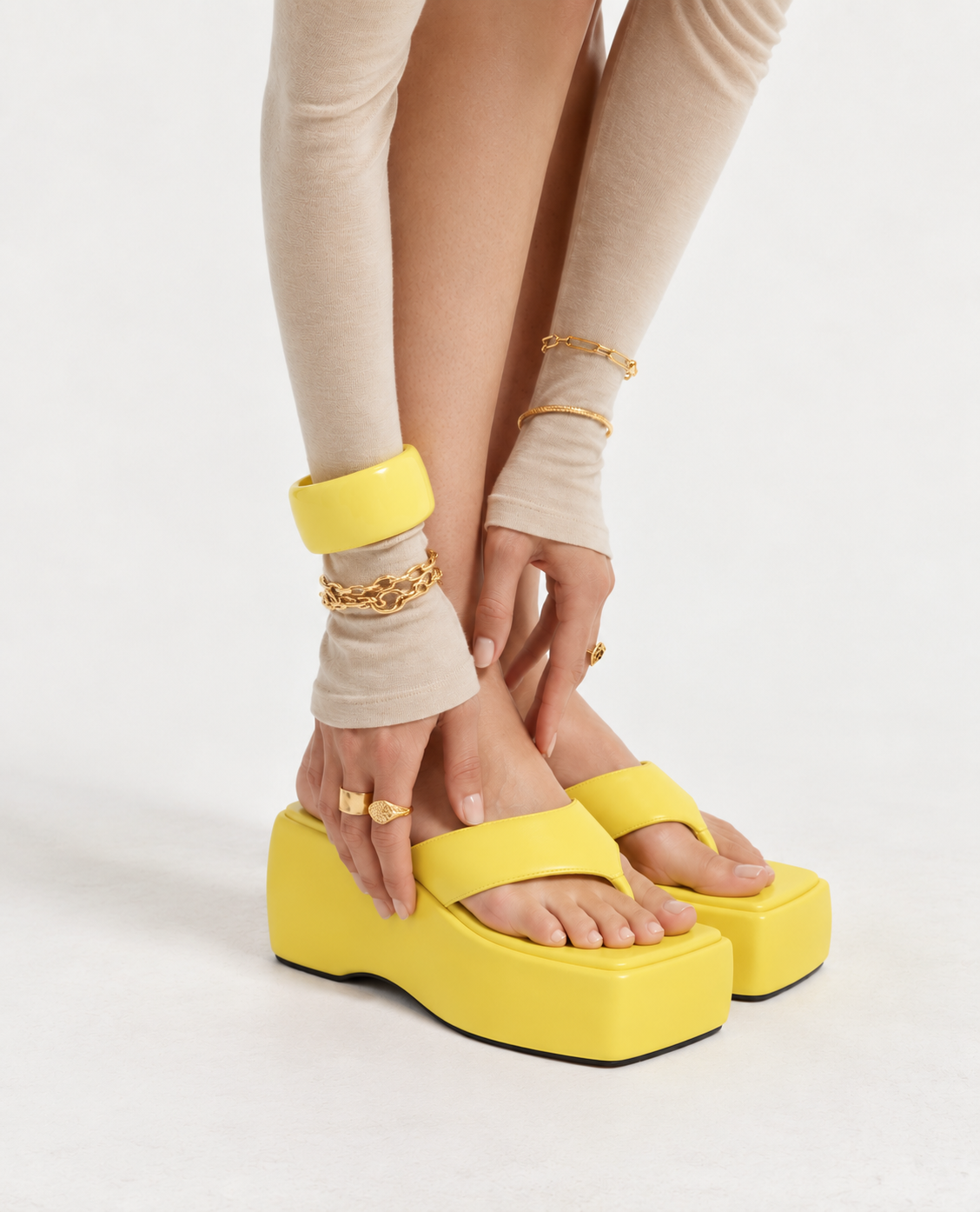 Y2k Block Chunky Yellow platforms