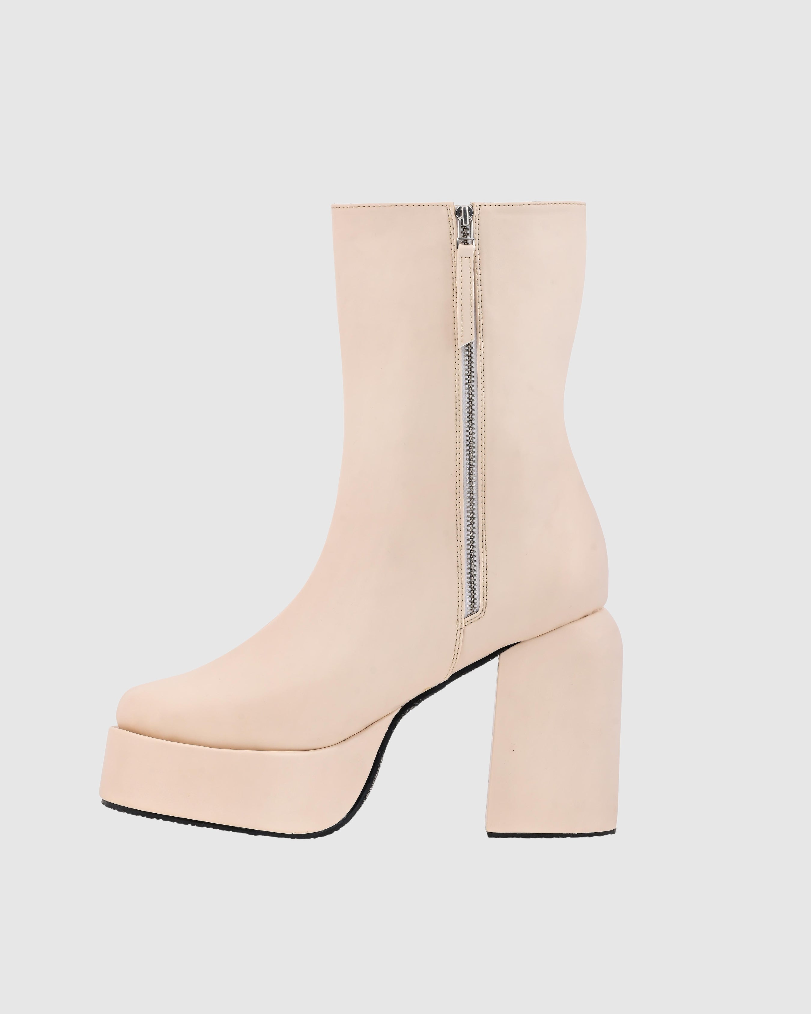 Y2k Chunky Milky Creme Boots