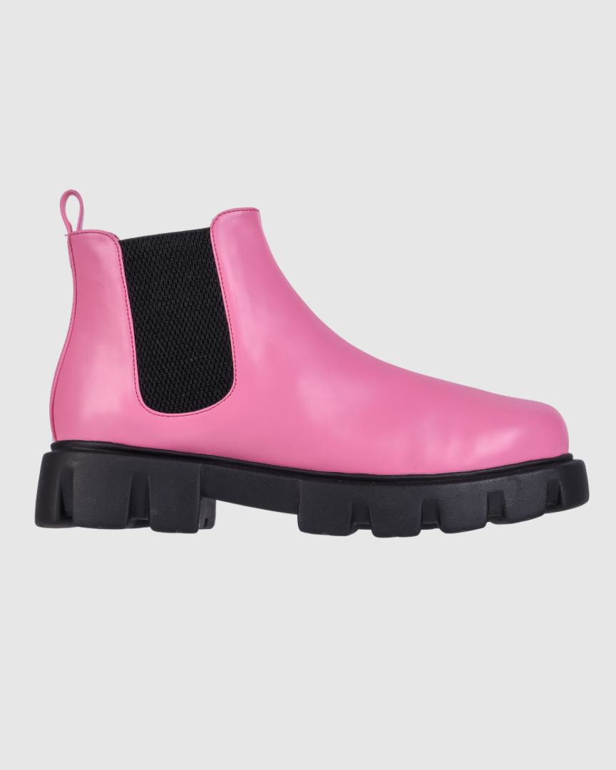 Y2K Candy Pink Ankle Boots