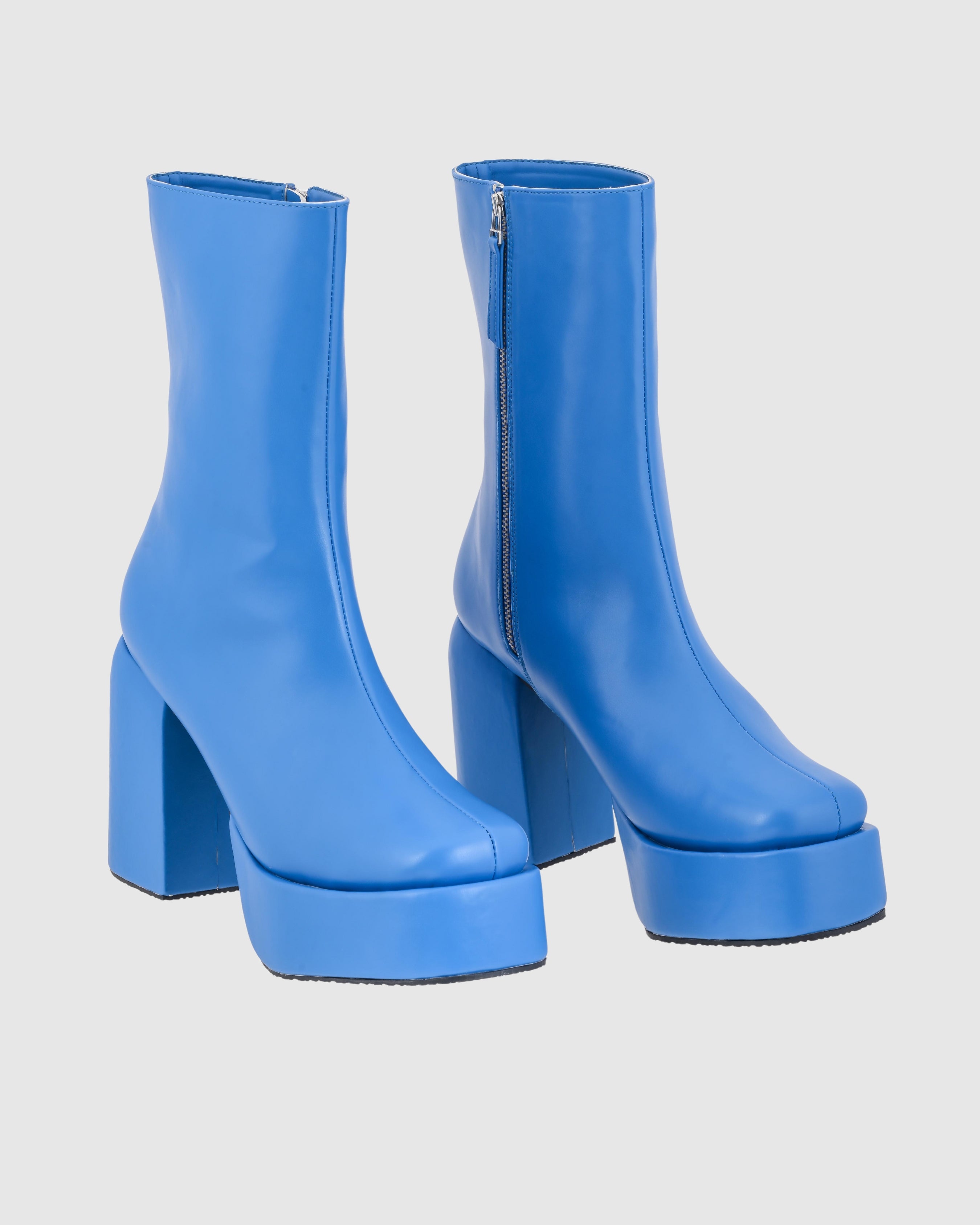 Y2k Chunky Pop Blue Boots