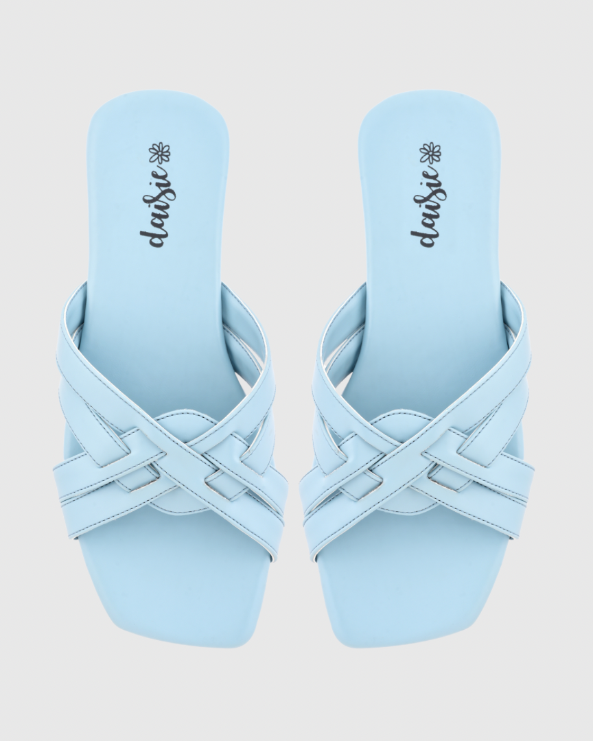 Powder Blue Knoughty Flats