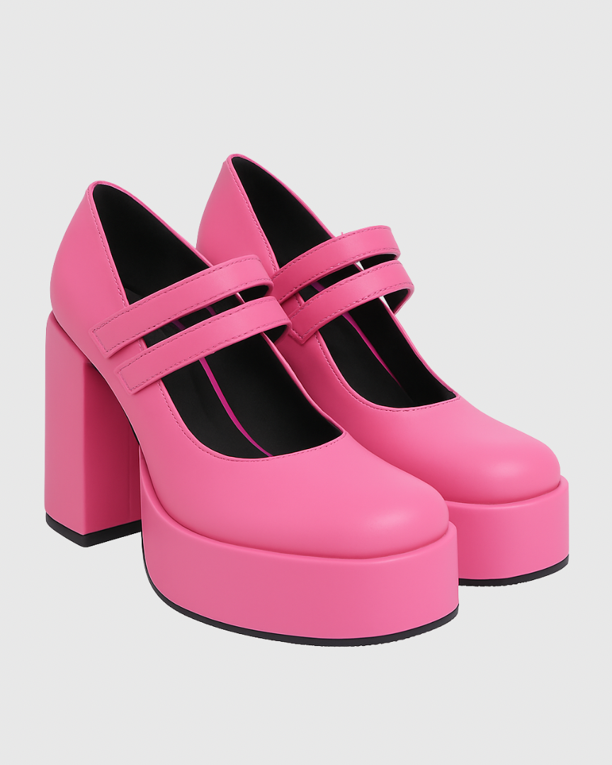 Bratz X Marry Jane Platform Heels - Candy Pink