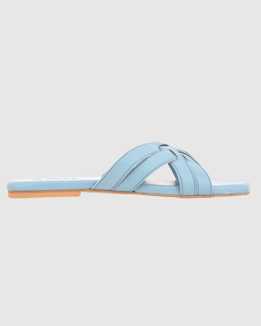 Powder Blue Knoughty Flats