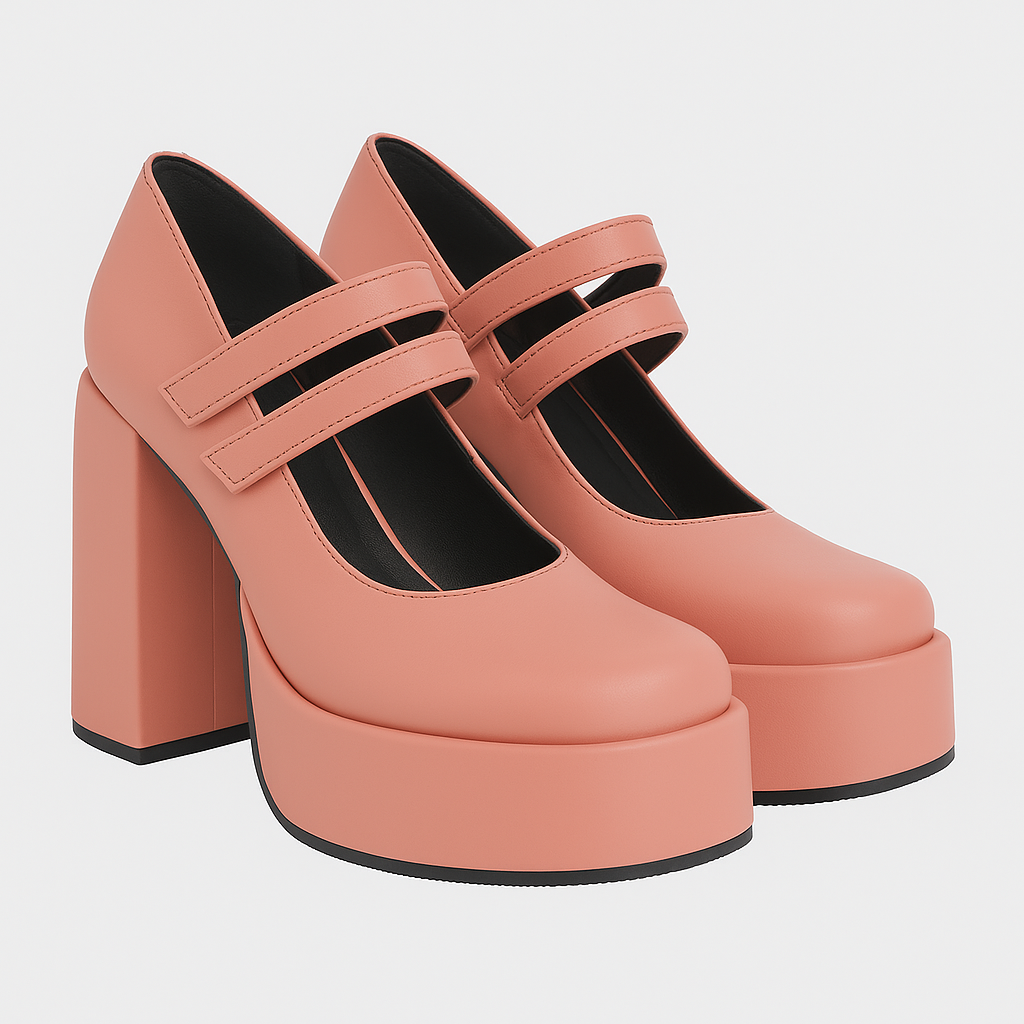 Bratz X Marry Jane Platform Heels - Champagne