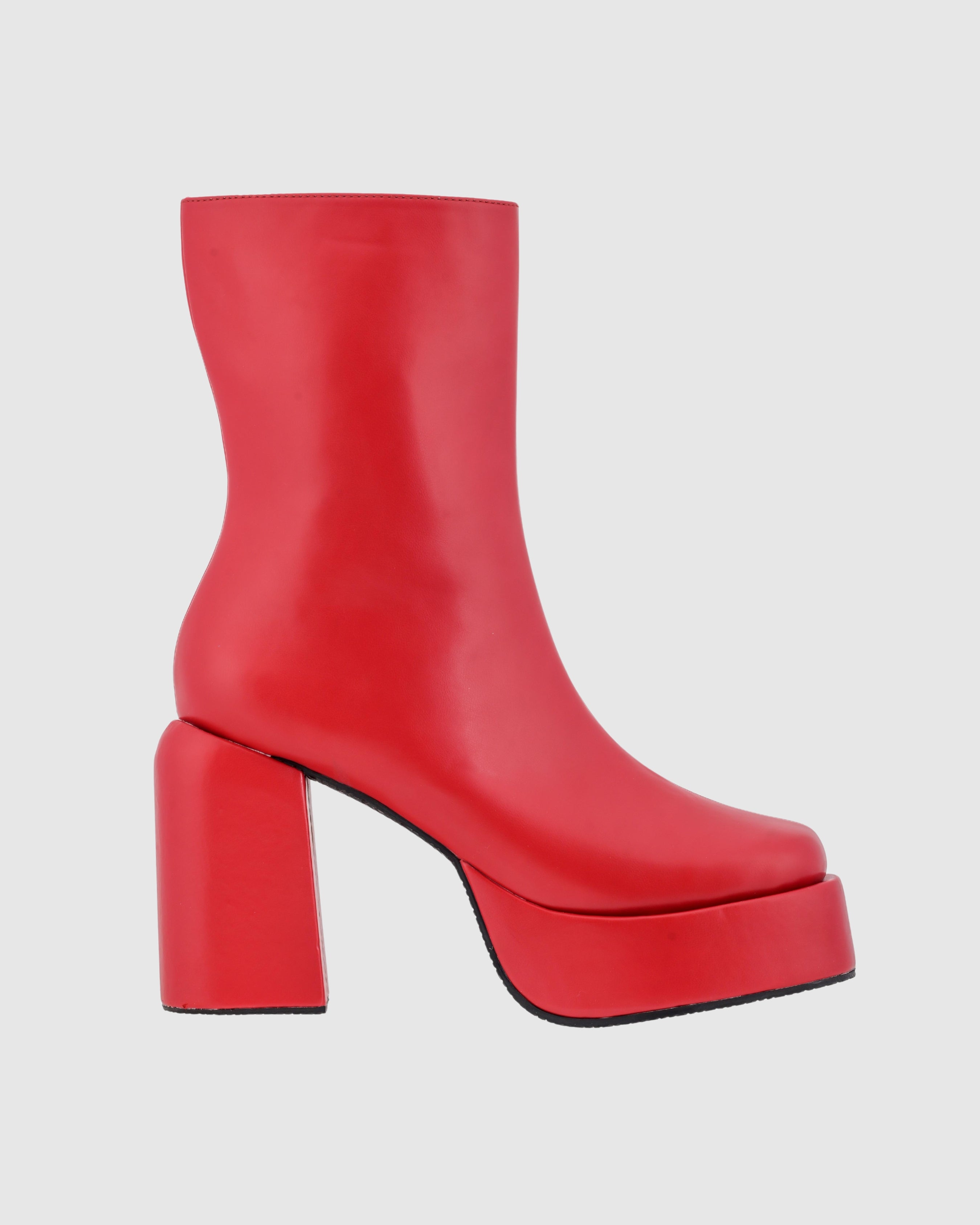 Y2k ChunkyHot Red Boots