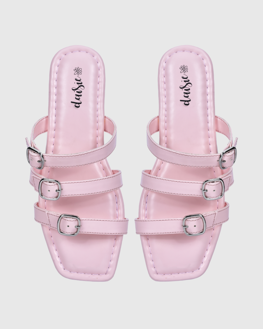 Cotton Candy Buckle Flats