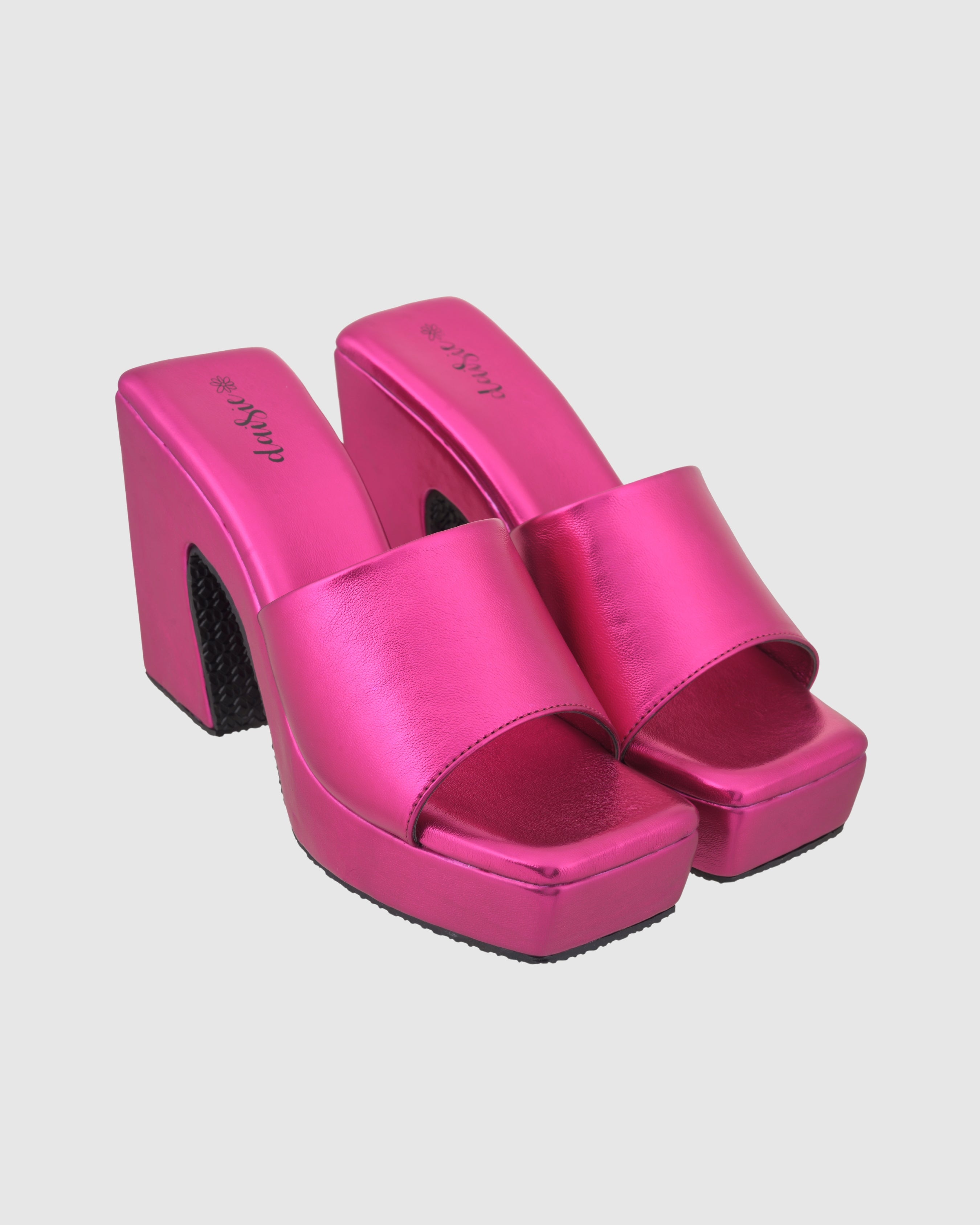 Y2K Trendy Comfort Blingy Pink Platform Heels