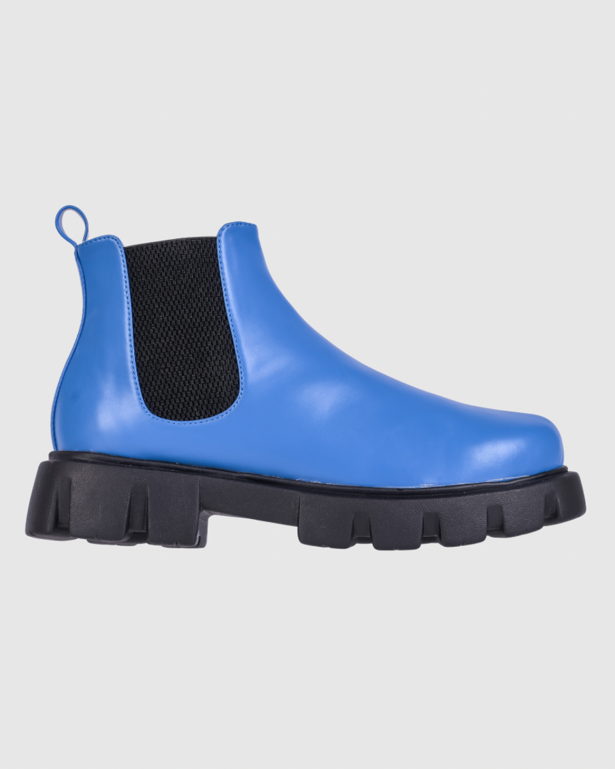 Y2K Hot Blue Ankle Boots