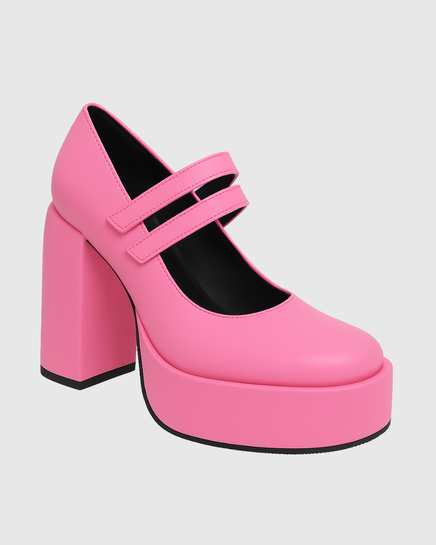 Bratz X Marry Jane Platform Heels - Candy Pink