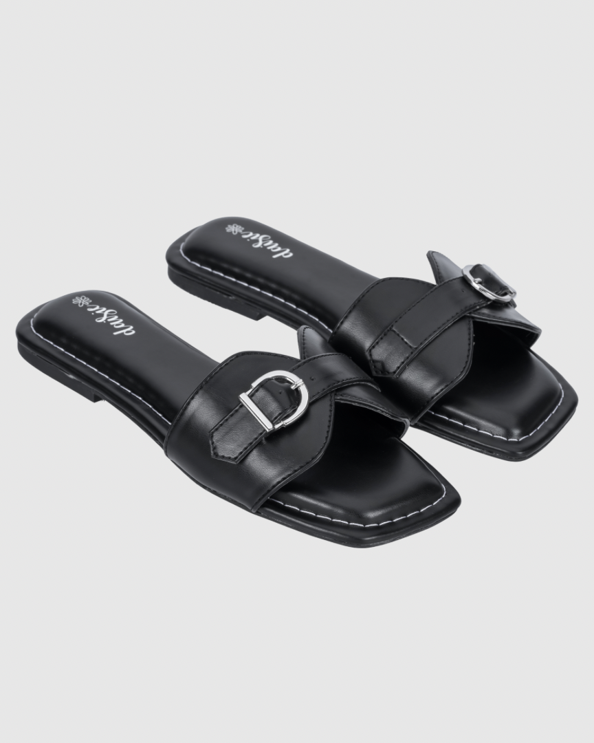 The Sleek Buckle Sliders