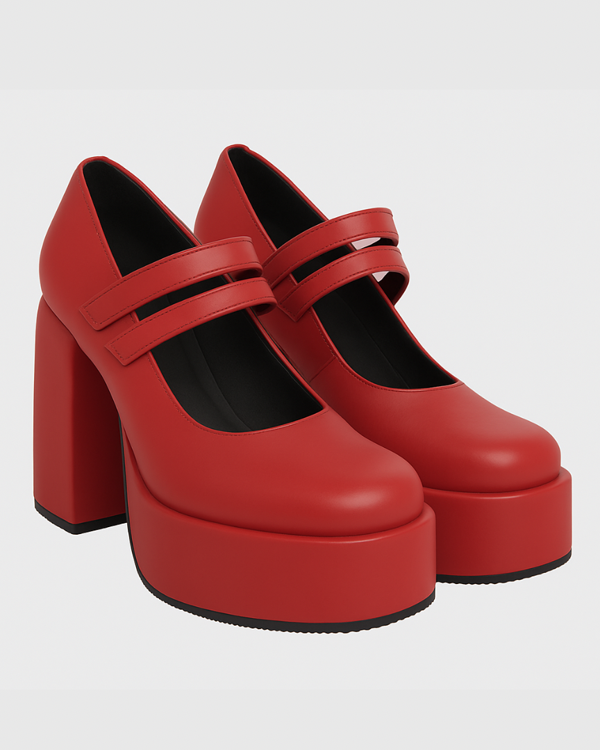 Bratz X Marry Jane Platform Heels - Red