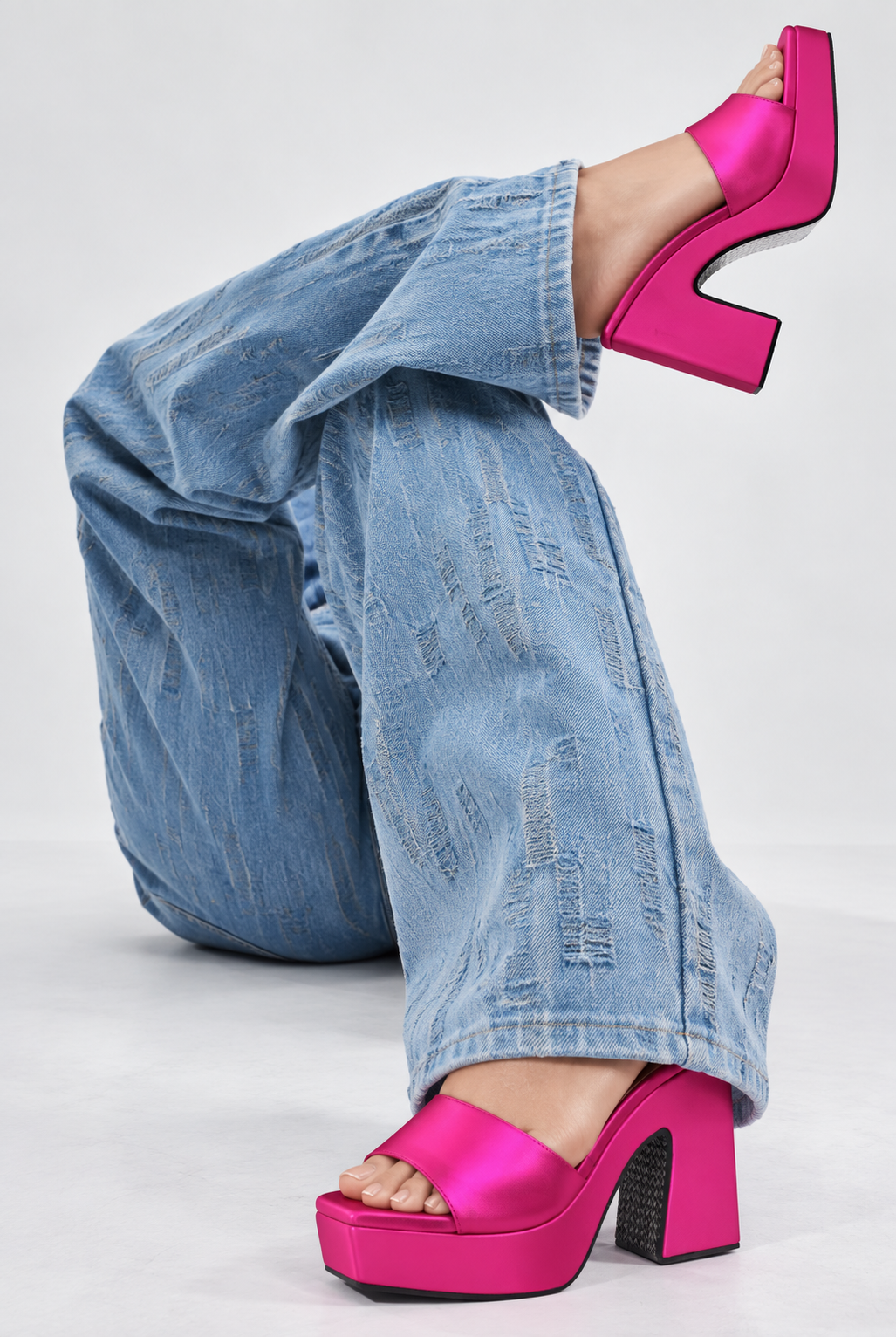 Y2K Trendy Comfort Blingy Pink Platform Heels