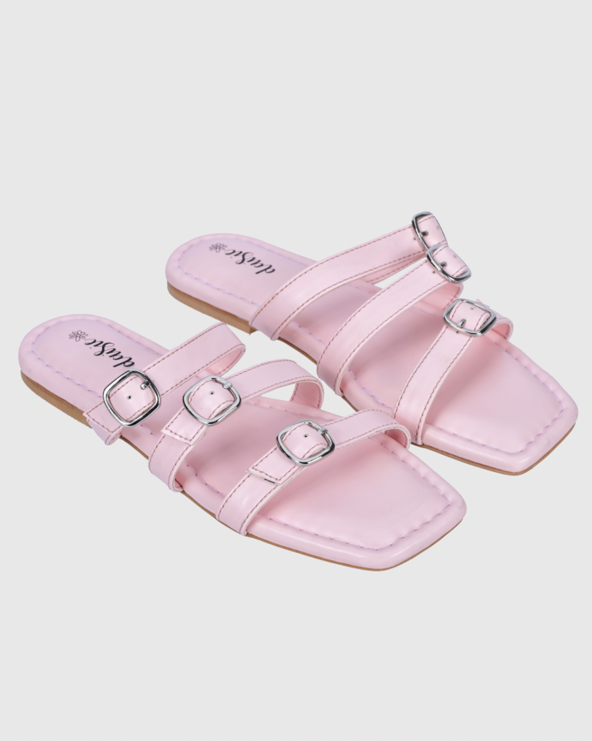 Cotton Candy Buckle Flats