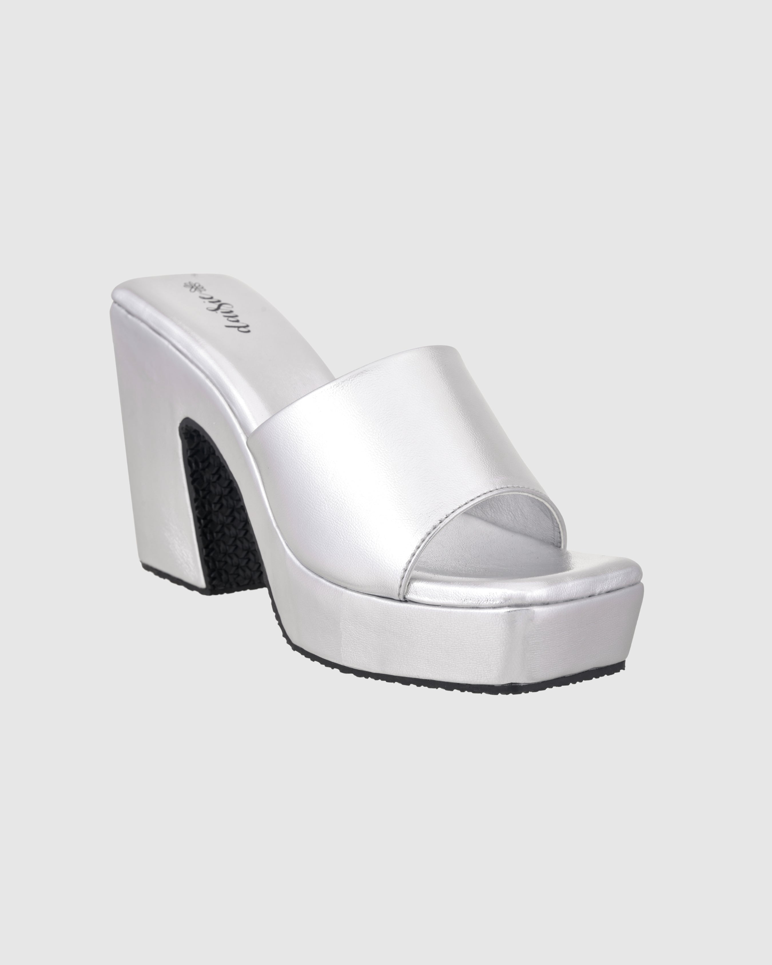 Y2K Trendy Comfort Silver Platform Heels