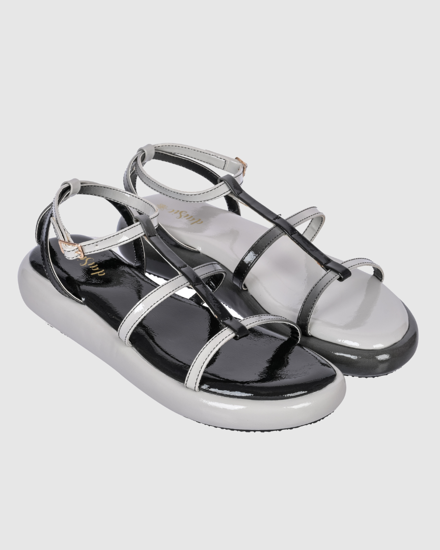 Y2K Ombre White&Black Sandals