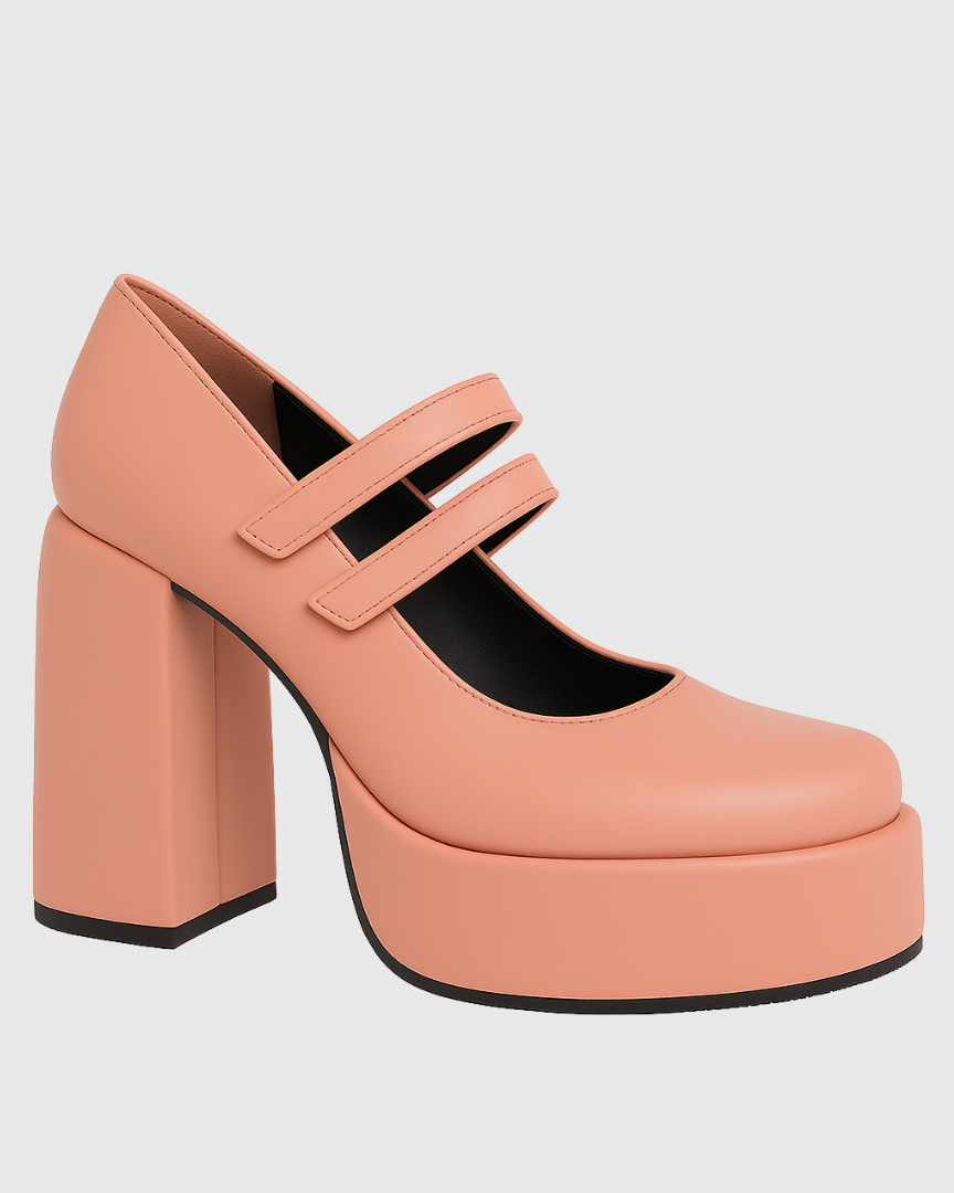 Bratz X Marry Jane Platform Heels - Champagne