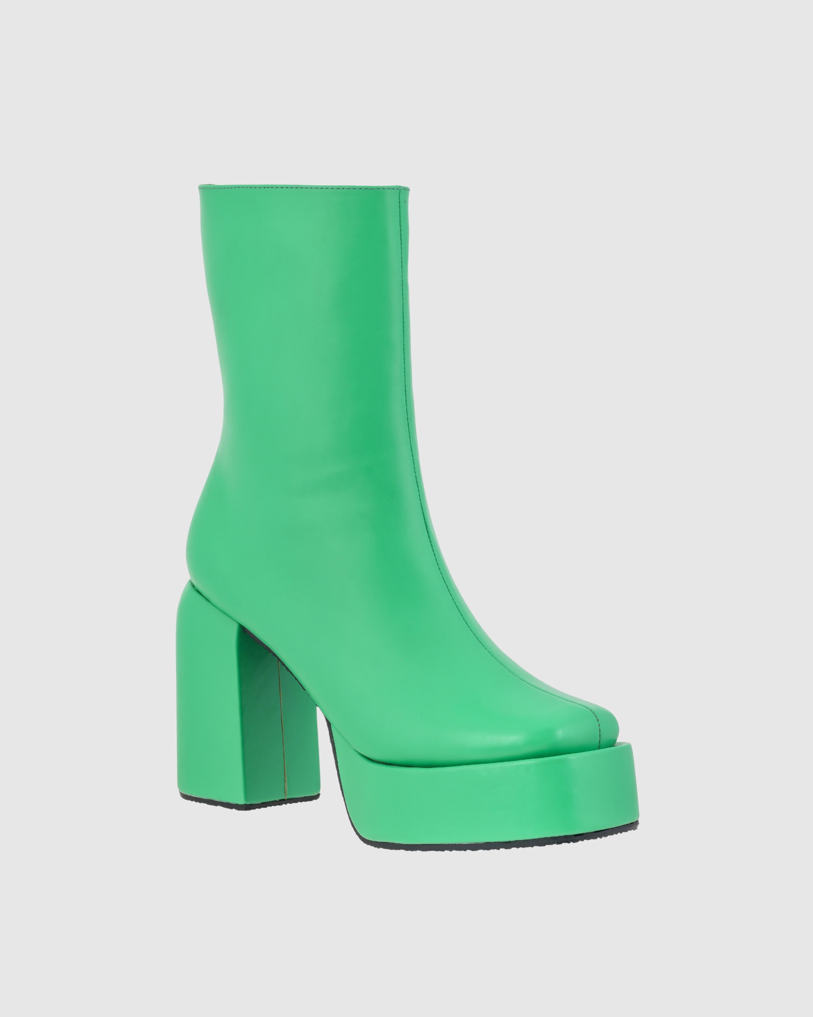 Y2k Chunky Hot Green Boots