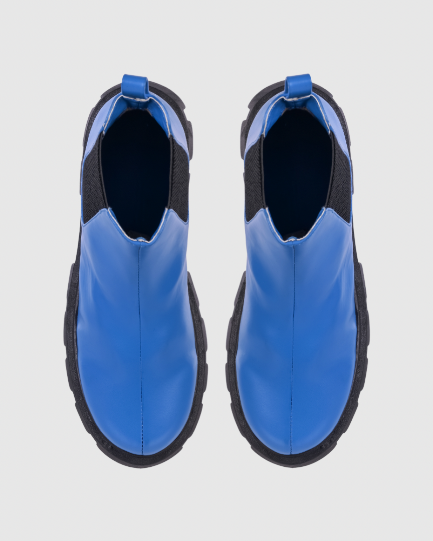 Y2K Hot Blue Ankle Boots