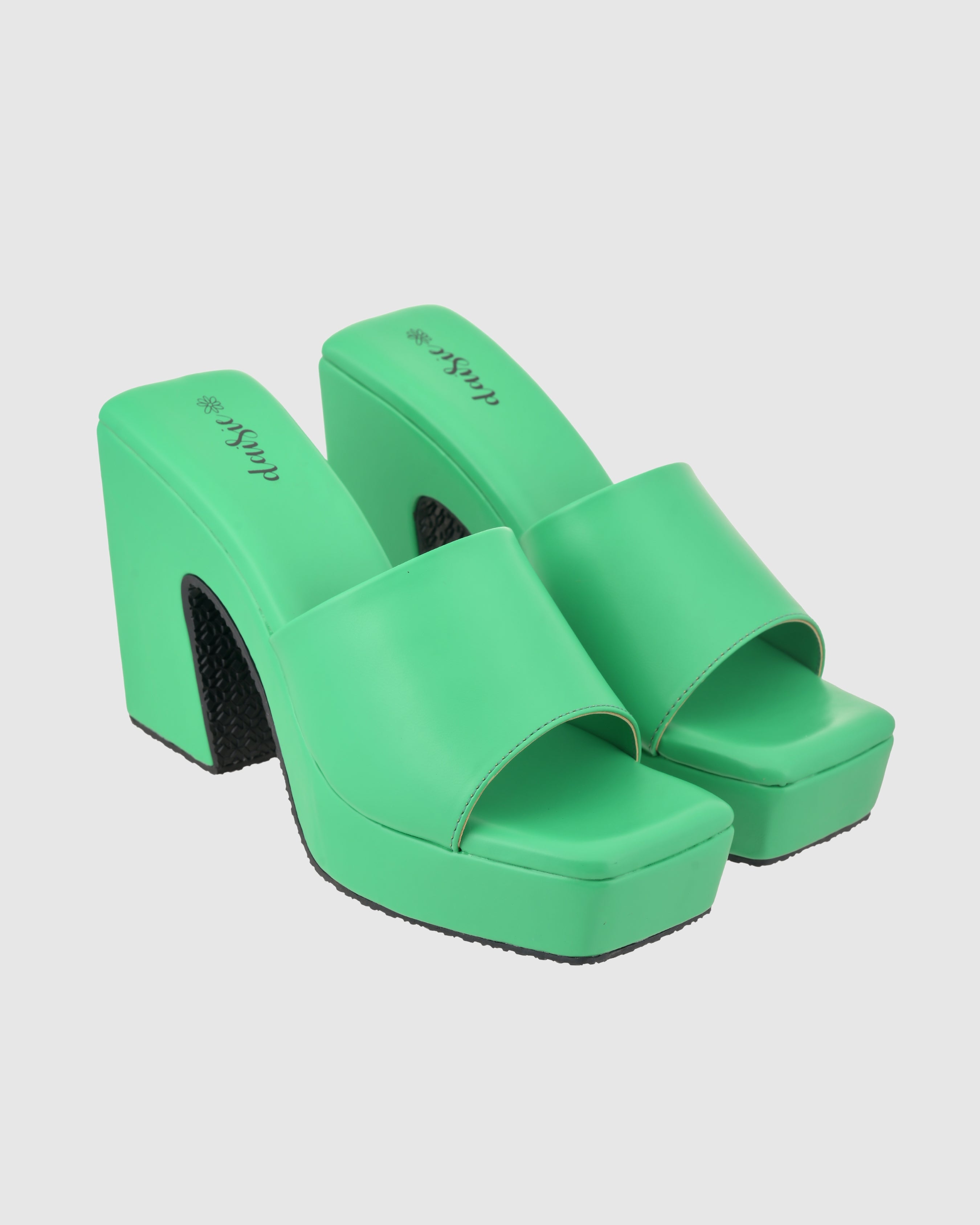 Y2K Trendy Comfort Green Platform Heels
