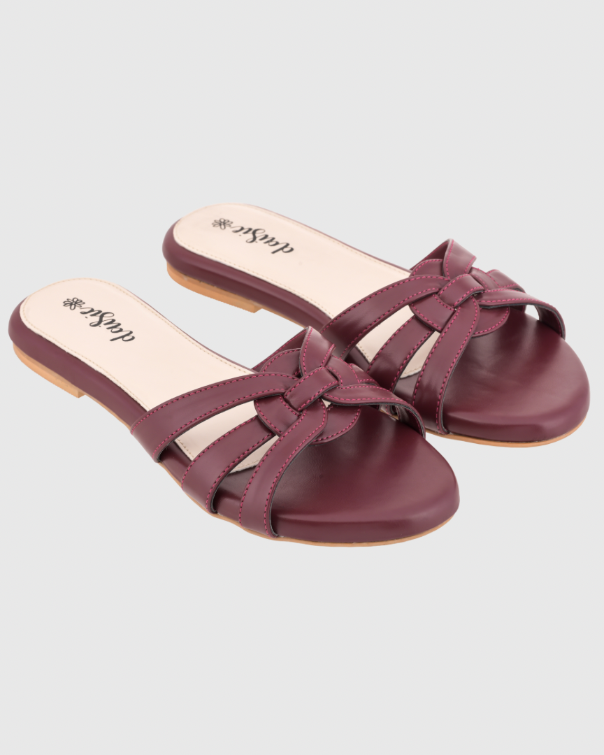 Cherry Knoughty Twist Flats