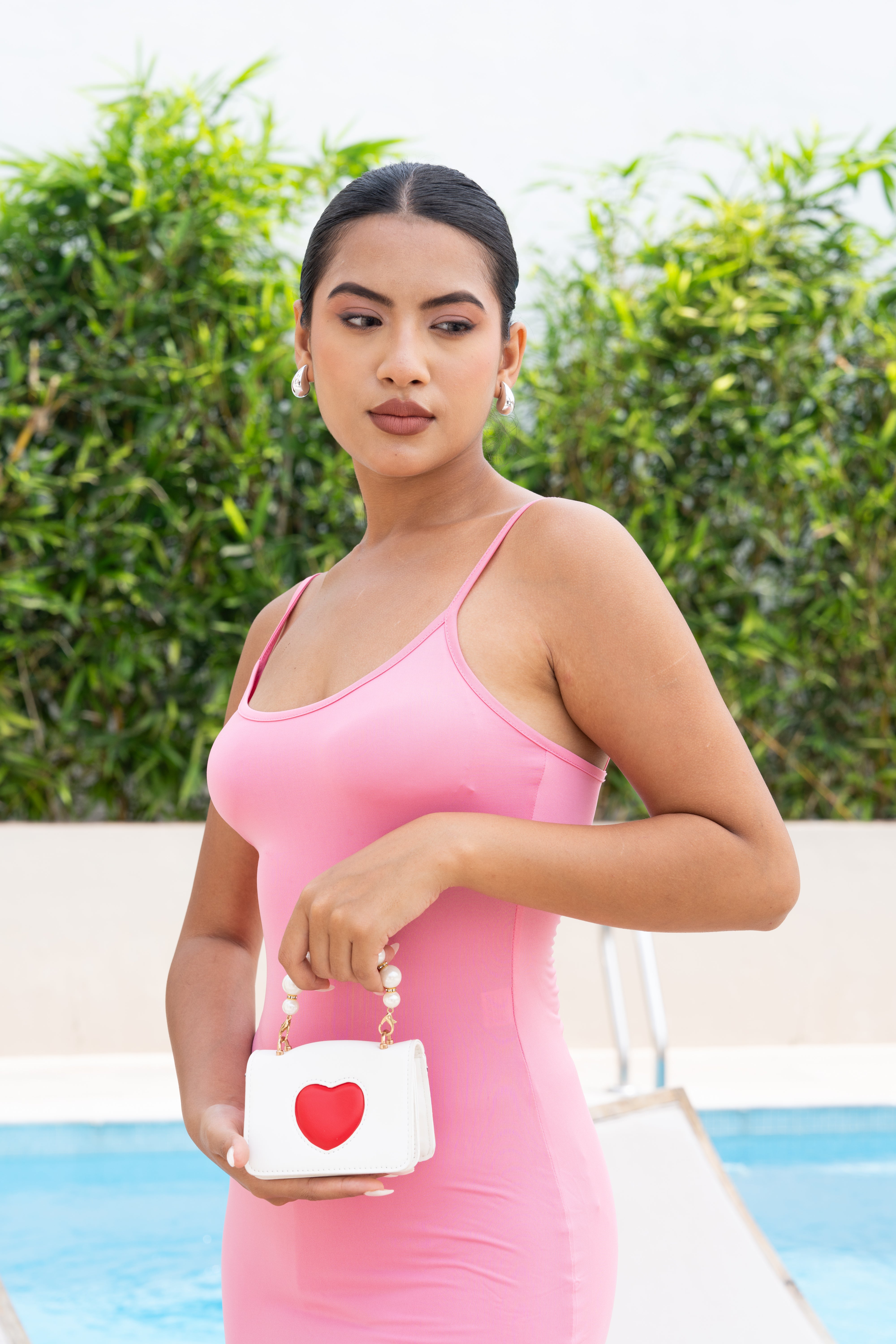 Baby Pink Spaghetti Strap Maxi Gown – Sleek Bodycon Party Dress for Women