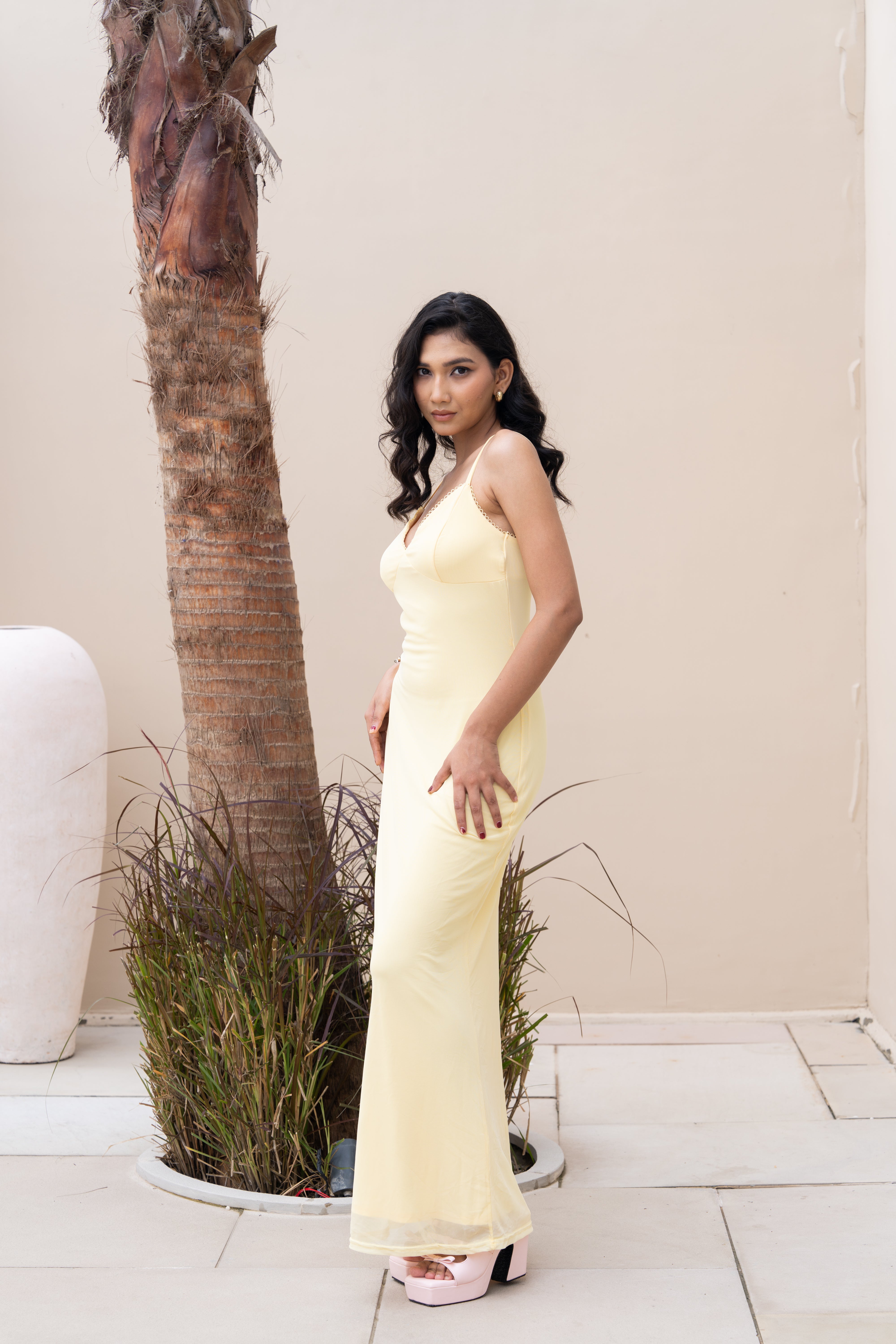Sunlit Muse Yellow Maxi Dress – Effortless Summer Elegance