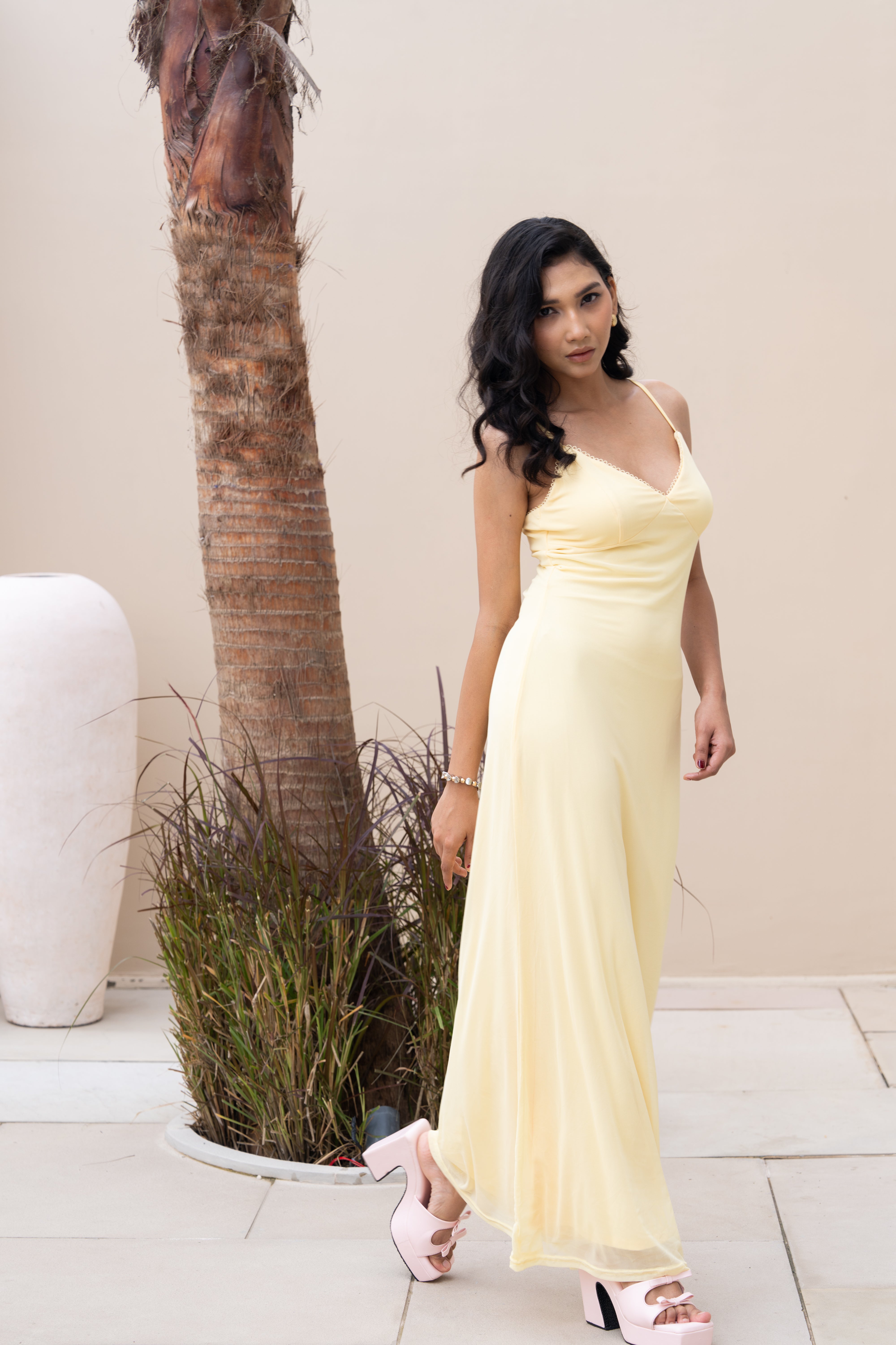 Sunlit Muse Yellow Maxi Dress – Effortless Summer Elegance