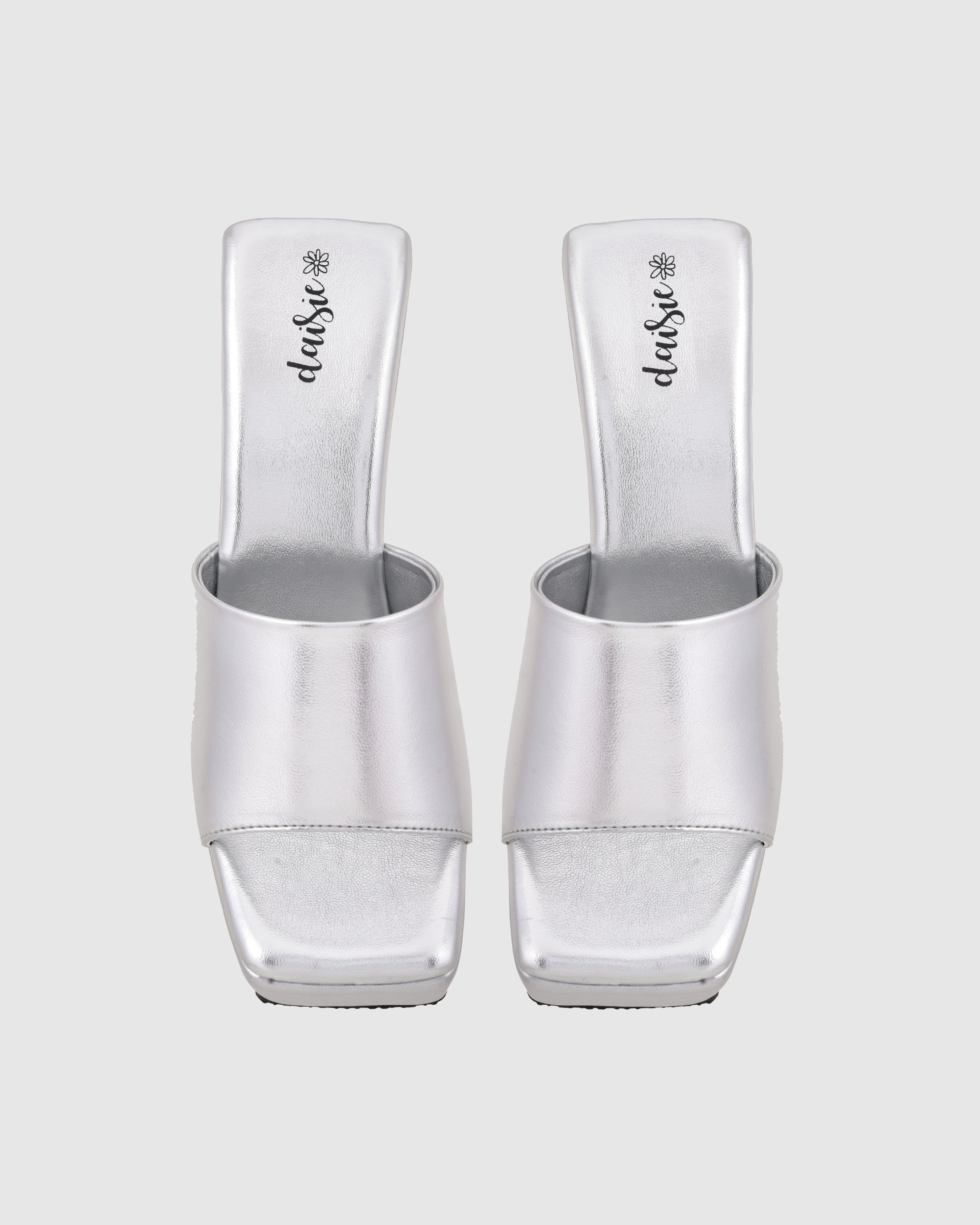 Y2K Trendy Comfort Silver Platform Heels