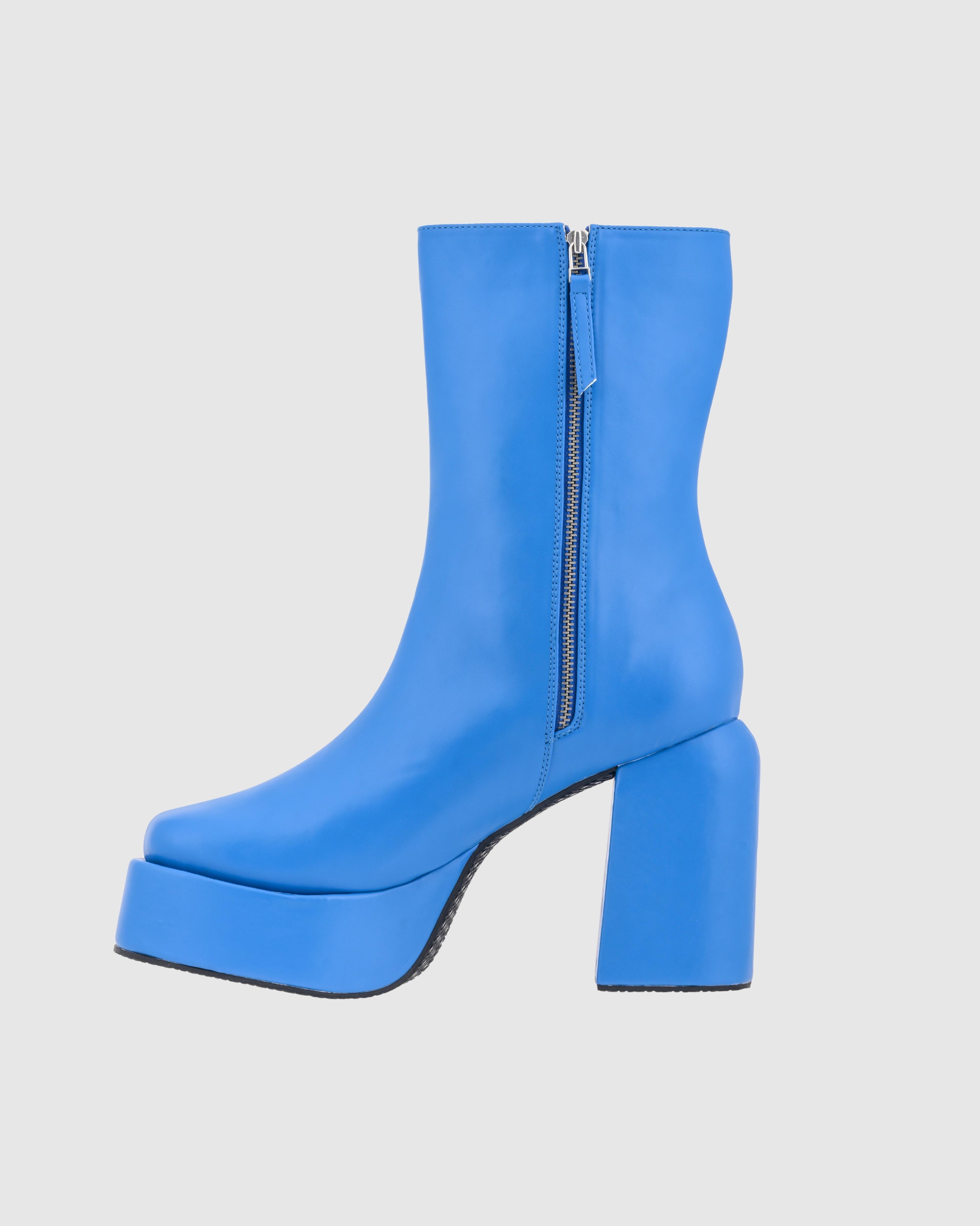 Y2k Chunky Pop Blue Boots