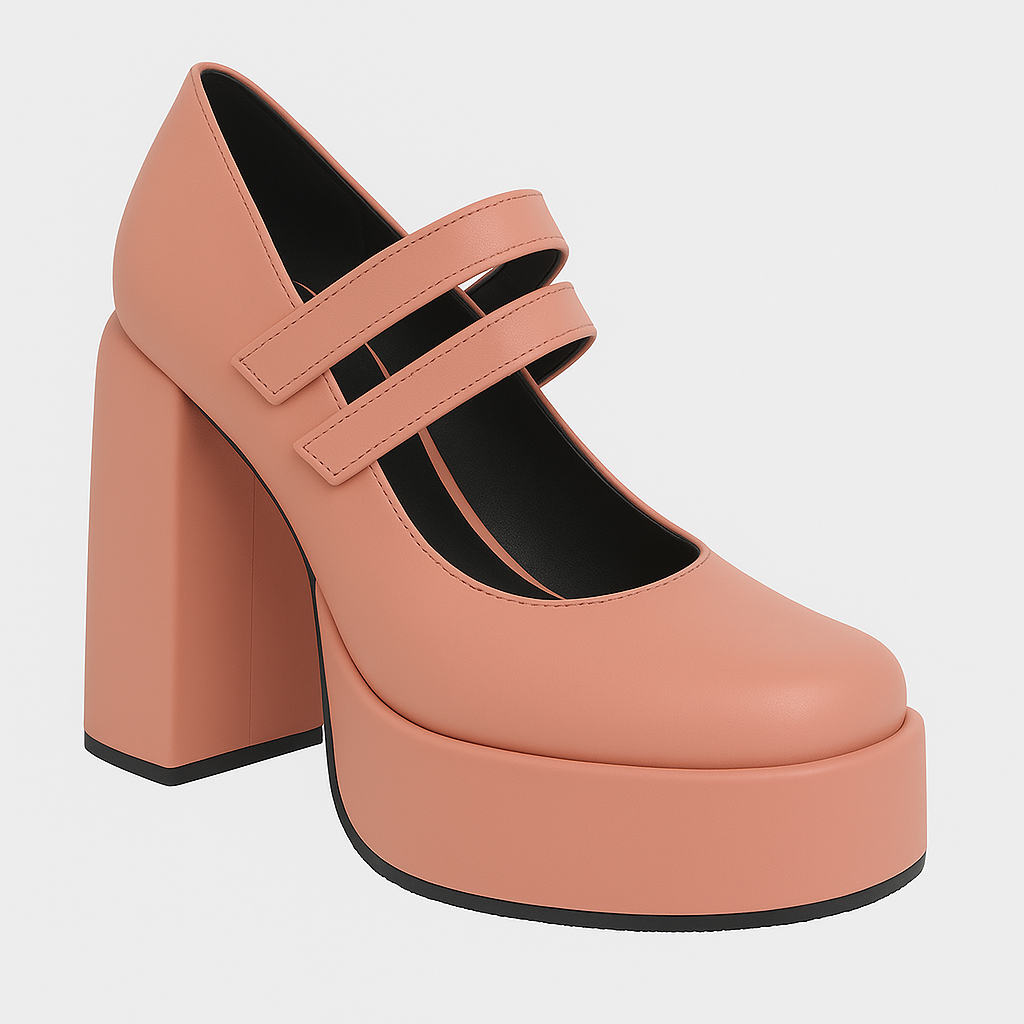 Bratz X Marry Jane Platform Heels - Champagne