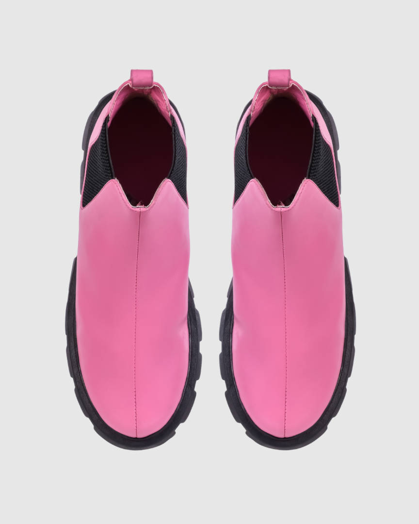 Y2K Candy Pink Ankle Boots