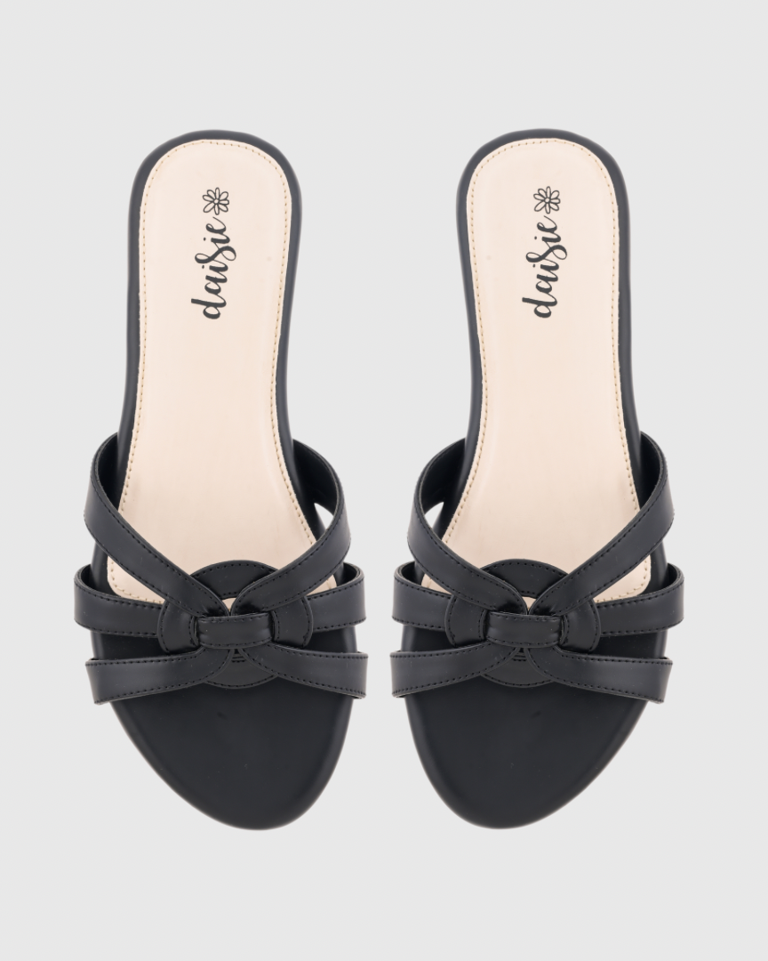 Black Knoughty Twist Flats