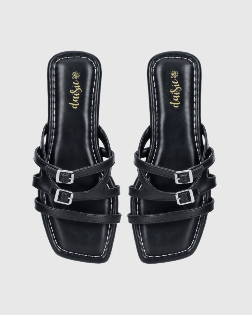 Midnight Buckle Flats