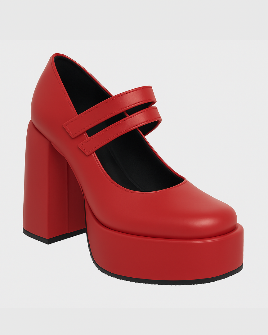 Bratz X Marry Jane Platform Heels - Red