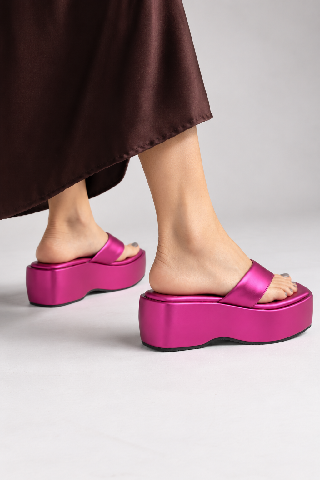 Y2K Chunky Bling Pink platforms