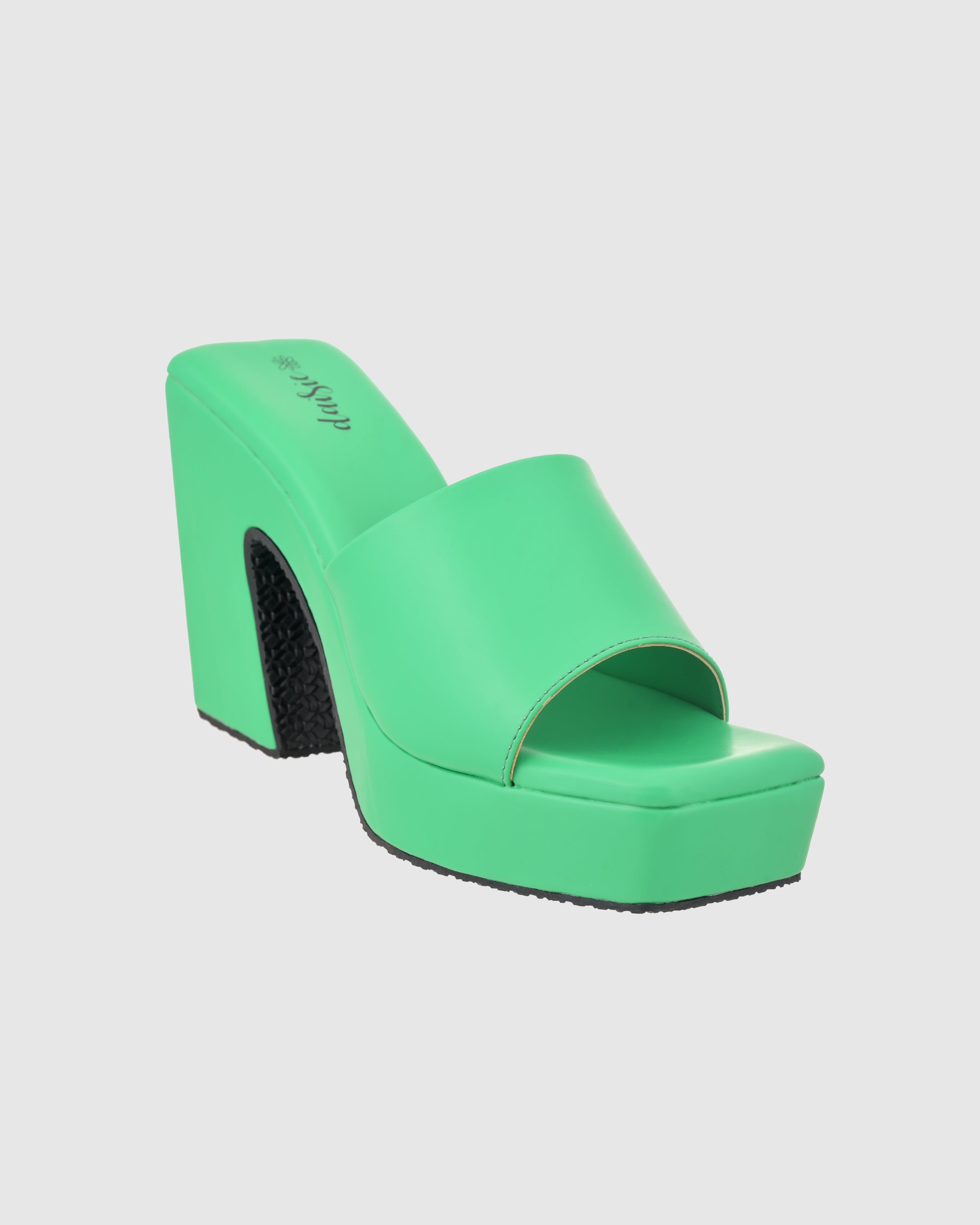 Y2K Trendy Comfort Green Platform Heels