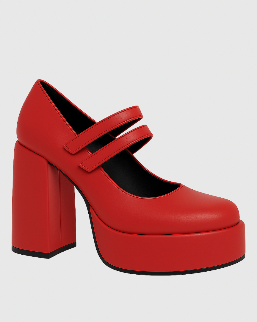 Bratz X Marry Jane Platform Heels - Red