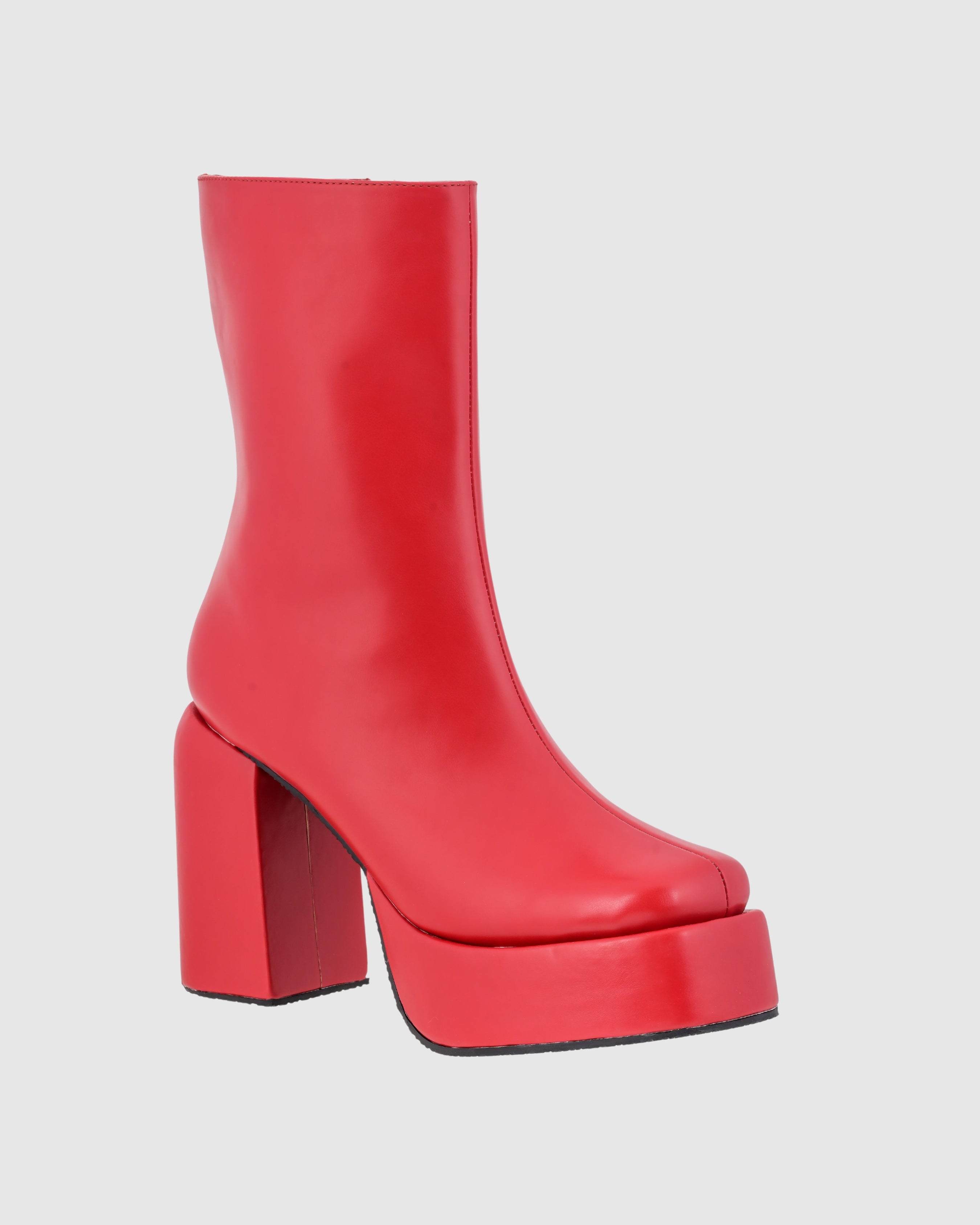 Y2k ChunkyHot Red Boots