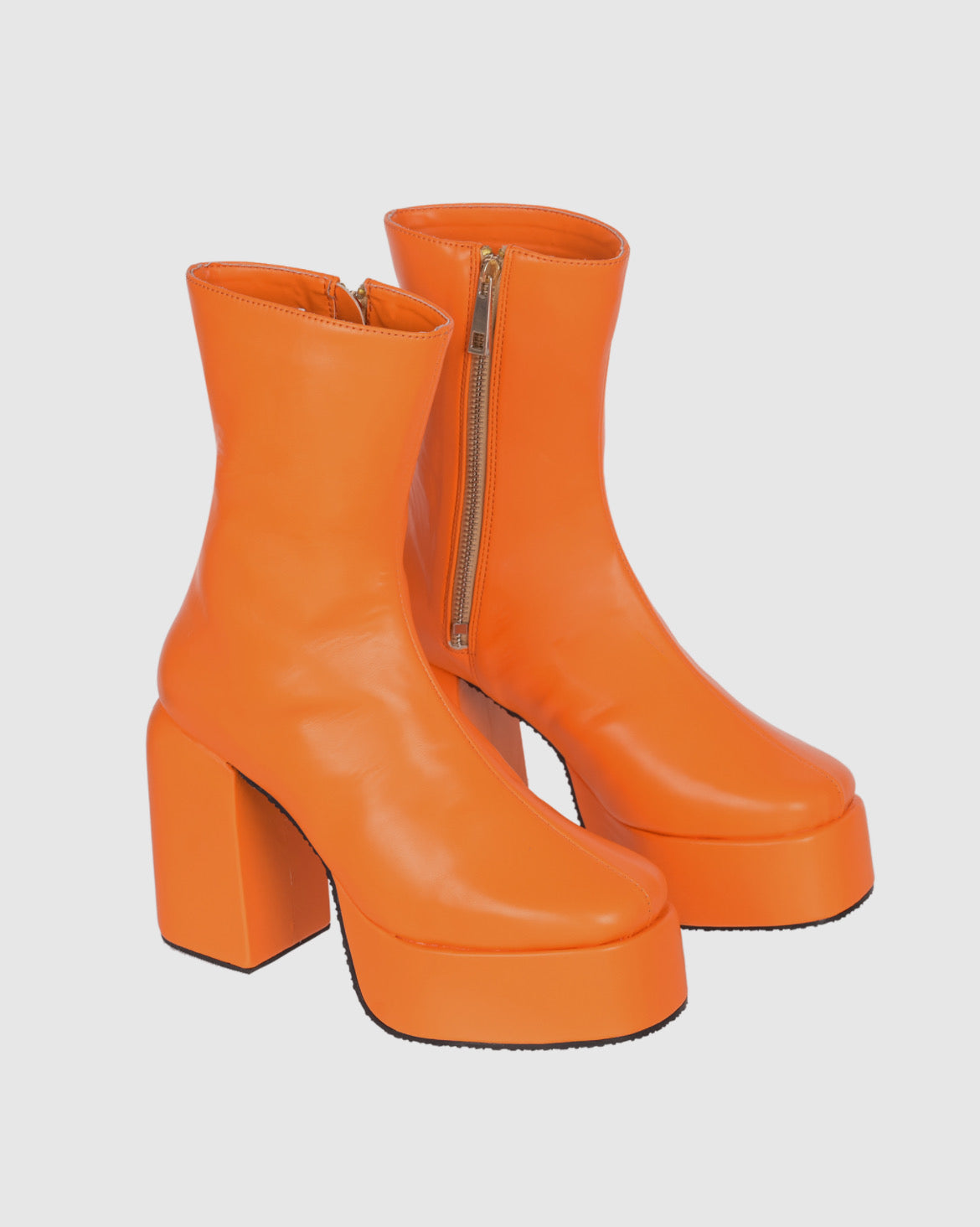 Orange platform boots on sale