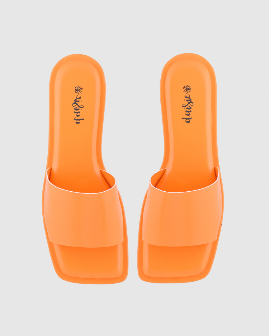 Y2K Orange Platform Flats