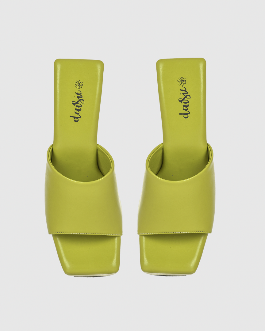 Y2K Trendy Comfort Platform Heels Green
