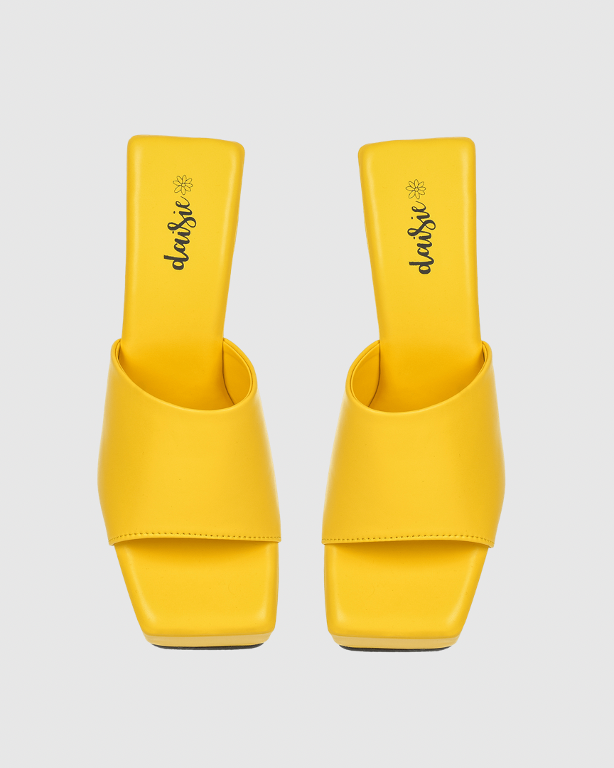 Y2K Trendy Comfort Platform Heels Yellow