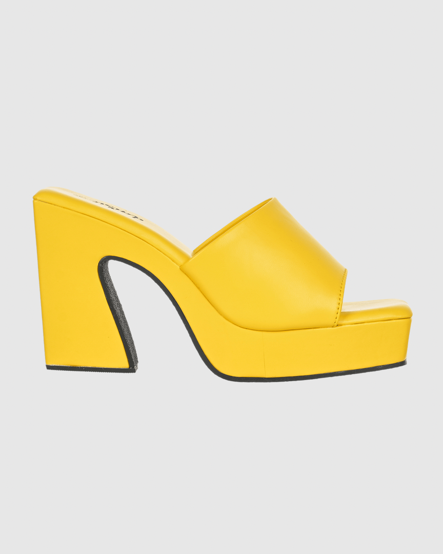 Y2K Trendy Comfort Platform Heels Yellow