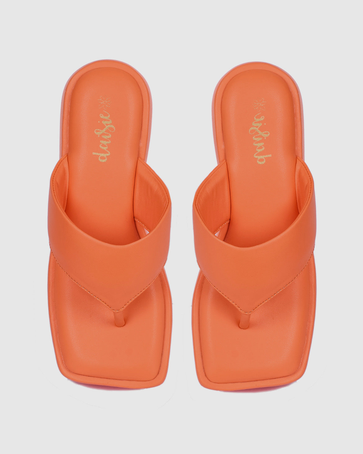 Y2k Block Chunky orange platforms