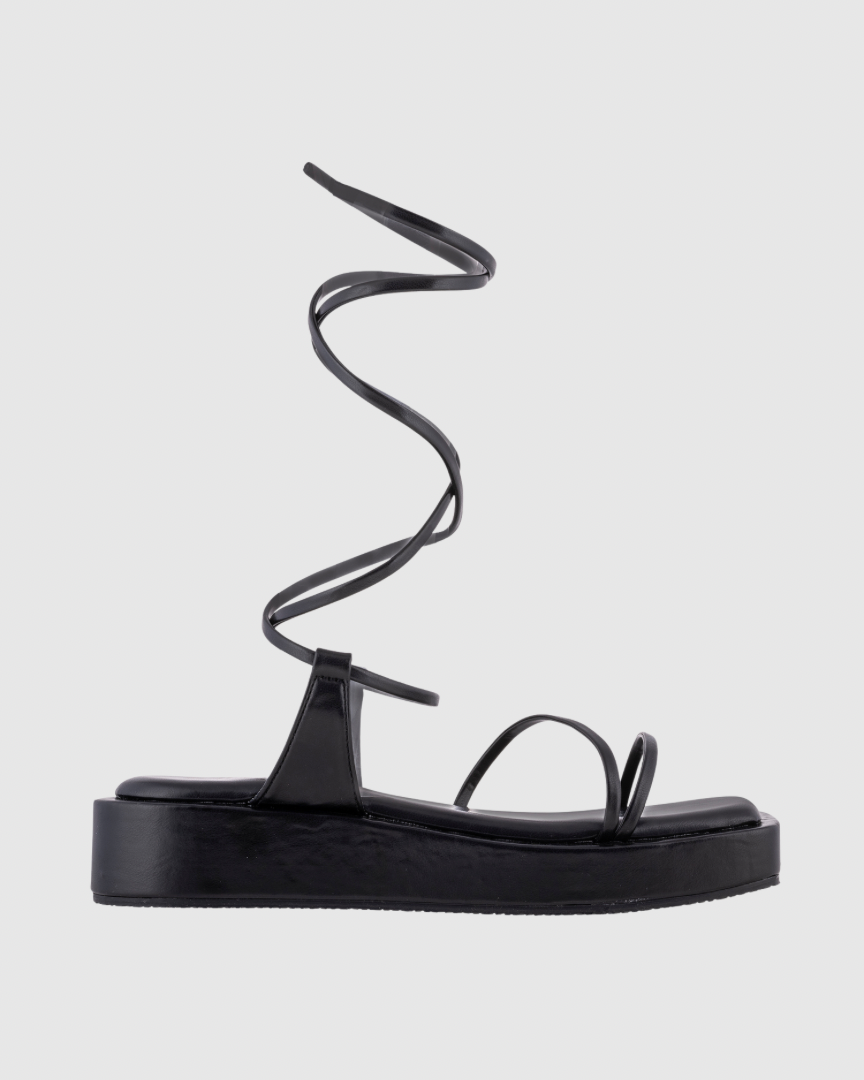 Black discount platform flats