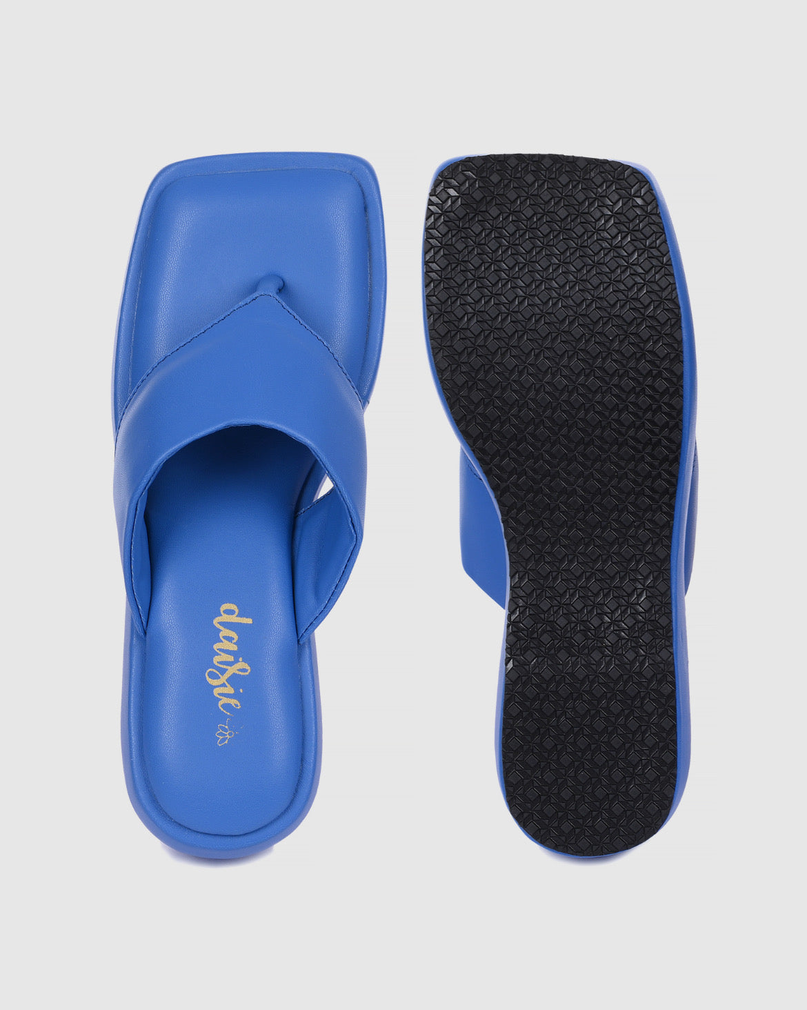 Y2k Block Chunky Hot Blue platforms