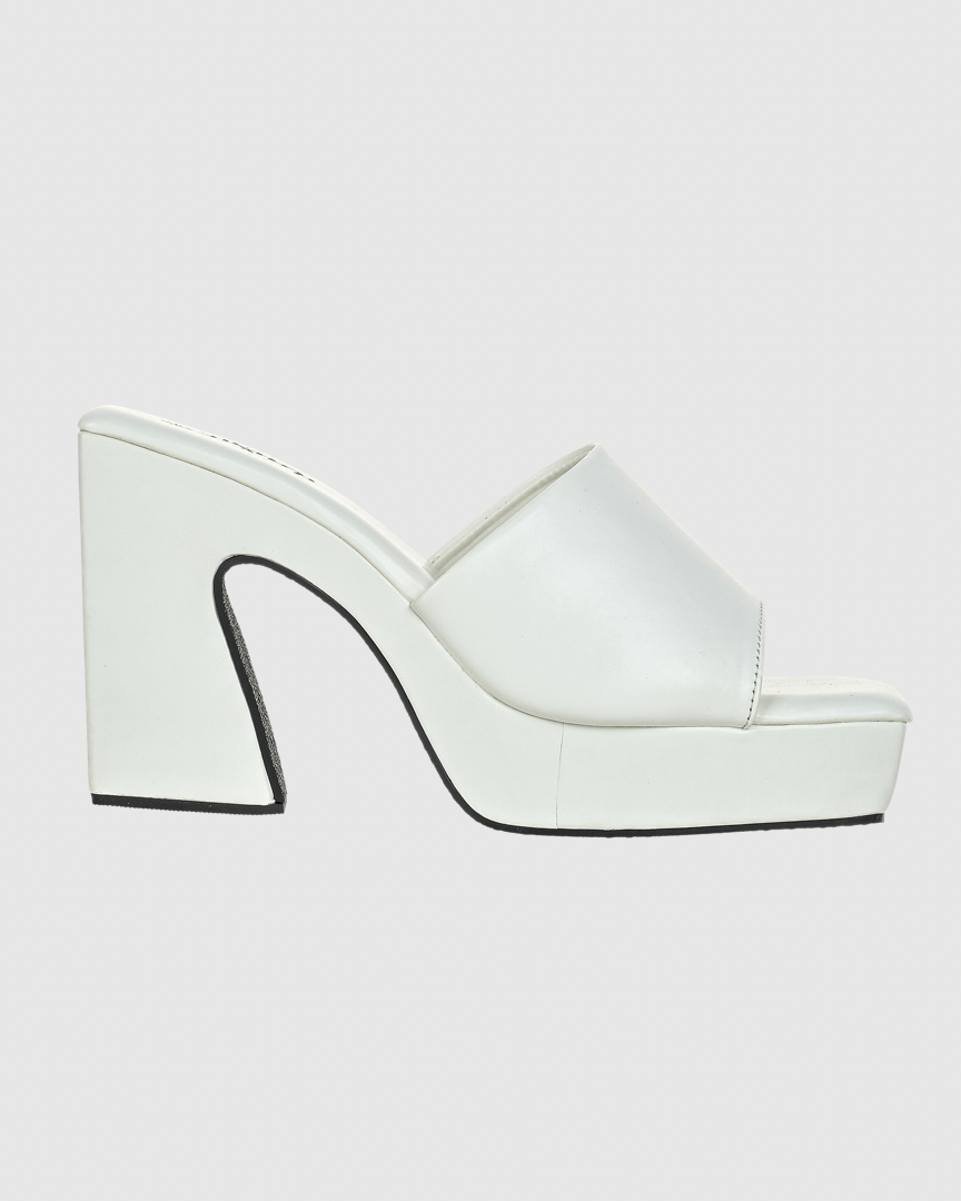 Y2K Trendy Comfort Platform Heels White – Daisie