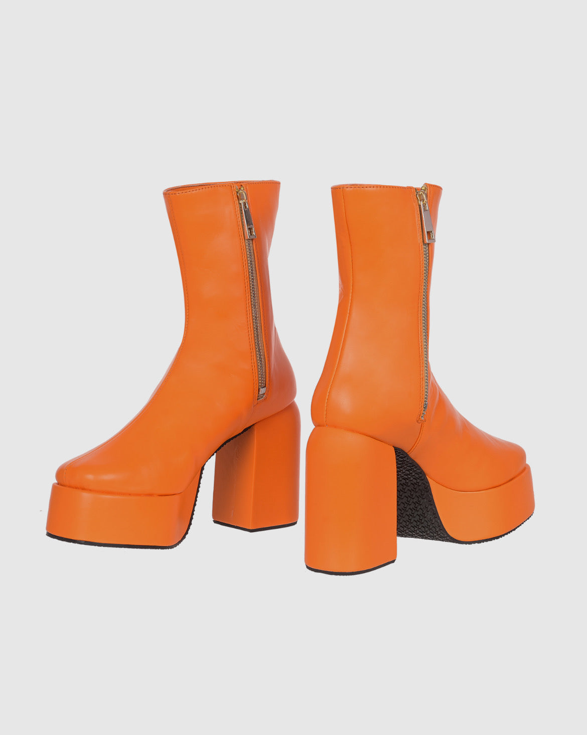 Y2k Chunky Orange Boots