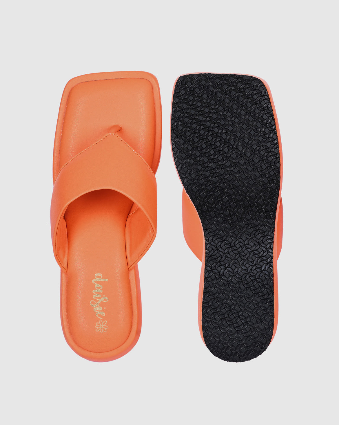 Y2k Block Chunky orange platforms